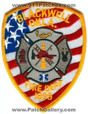 Blackwell Fire Department (Oklahoma)
Scan By: PatchGallery.com
Keywords: dept okla.