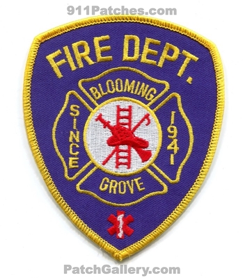 Blooming Grove Fire Department Patch (Wisconsin)
Scan By: PatchGallery.com
Keywords: dept. since 1941