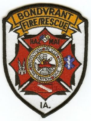 Bondvrant Fire Rescue
Thanks to PaulsFirePatches.com for this scan.
Keywords: iowa hazmat haz mat
