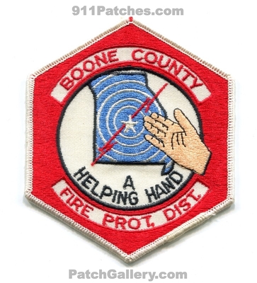 Boone County Fire Protection District Patch (Missouri)
Scan By: PatchGallery.com
Keywords: prot. dist. department dept. a helping hand