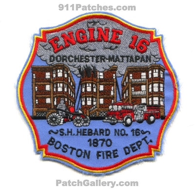 Boston Fire Department Engine 16 Patch (Massachusetts)
Scan By: PatchGallery.com
Keywords: dept. bfd company co. station dorchester mattapan s.h. hebard no. 1870