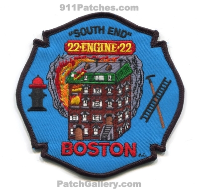 Boston Fire Department Engine 22 Patch (Massachusetts)
Scan By: PatchGallery.com
Keywords: dept. bfd company co. station south end