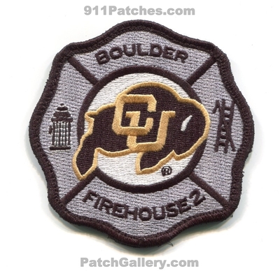 Boulder Fire Department Station 2 CU Buffs Patch (Colorado)
[b]Scan From: Our Collection[/b]
Keywords: dept. firehouse university of buffaloes