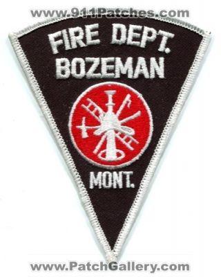 Bozeman Fire Department (Montana)
Scan By: PatchGallery.com
Keywords: dept. mont.
