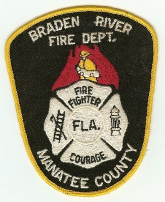 Braden River Fire Dept
Thanks to PaulsFirePatches.com for this scan.
Keywords: florida department manatee county
