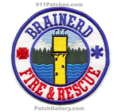 Brainerd Fire Rescue Department Patch (Minnesota)
Scan By: PatchGallery.com
Keywords: and & dept.