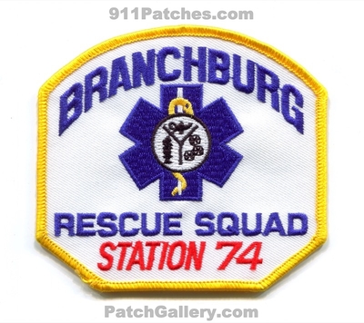 Branchburg Rescue Squad Station 74 EMS Patch (New Jersey)
Scan By: PatchGallery.com
In Memory of Bernie Shaffer
Keywords: ambulance