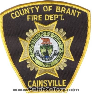 Brant County Cainsville Fire Dept (Canada ON)
Thanks to zwpatch.ca for this scan.
Keywords: of department