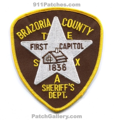 Brazoria County Sheriffs Department Patch (Texas)
Scan By: PatchGallery.com
Keywords: co. dept. office first capitol 1836
