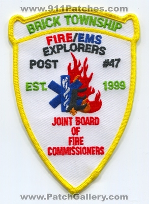 Brick Township Fire EMS Department Explorers Post 47 Patch (New Jersey)
Scan By: PatchGallery.com
Keywords: twp. number no. #47 dept. est. 1999 joint board of commissioners