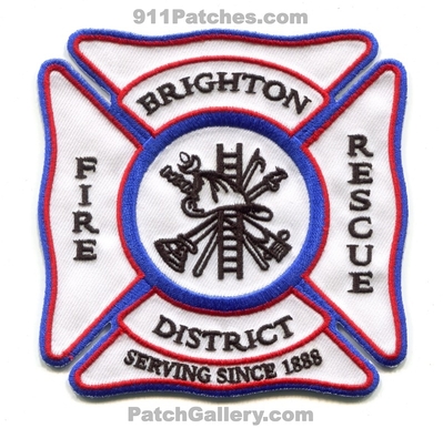 Brighton Fire Rescue District Patch (Colorado)
[b]Scan From: Our Collection[/b]
Keywords: dist. department dept. serving since 1888