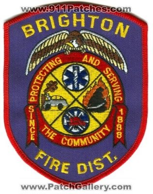 Brighton Fire District Patch (Colorado)
[b]Scan From: Our Collection[/b]
Keywords: dist.