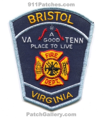Bristol Fire Department Patch (Virginia) (Tennessee)
Scan By: PatchGallery.com
Keywords: dept. a good place to live