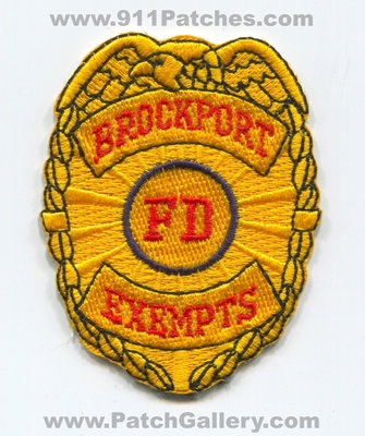 Brockport Volunteer Firemans Exempt Benevolent Association Inc Fire Department Patch (New York)
Scan By: PatchGallery.com
Keywords: vol. assn. inc. dept. exempts
