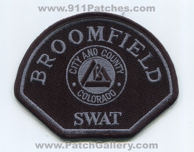 Broomfield Police Department SWAT Patch (Colorado)
Scan By: PatchGallery.com
Keywords: dept. city and county co. of