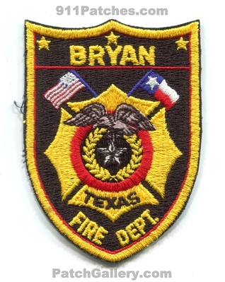 Bryan Fire Department Patch (Texas)
Scan By: PatchGallery.com
Keywords: dept.