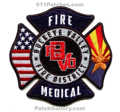 Buckeye Valley Fire District Patch (Arizona)
Scan By: PatchGallery.com
[b]Patch Made By: 911Patches.com[/b]
Keywords: dist. department dept. medical bvfd