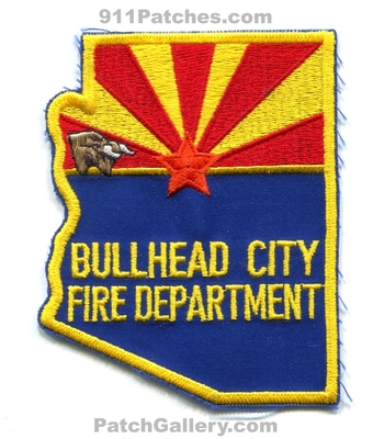 Bullhead City Fire Department Patch (Arizona) (State Shape)
Scan By: PatchGallery.com
Keywords: dept.