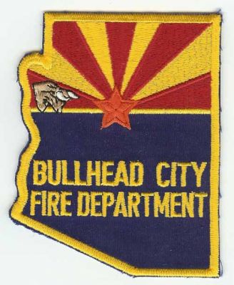 Bullhead City Fire Department
Thanks to PaulsFirePatches.com for this scan.
Keywords: arizona
