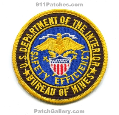 Department of the Interior DOI Bureau of Mines Patch (Washington DC)
Scan By: PatchGallery.com
Keywords: dept. safety efficiency