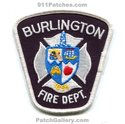 Burlington Fire Department Patch (Canada Ontario) (Confirmed)
Scan By: PatchGallery.com
Keywords: dept. 1896
