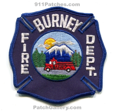 Burney Fire Department Patch (California)
Scan By: PatchGallery.com
Keywords: dept.