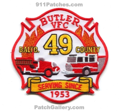 Butler Volunteer Fire Company 49 Baltimore County Patch (Maryland)
Scan By: PatchGallery.com
Keywords: vol. co. department dept. vfc balto. serving since 1953