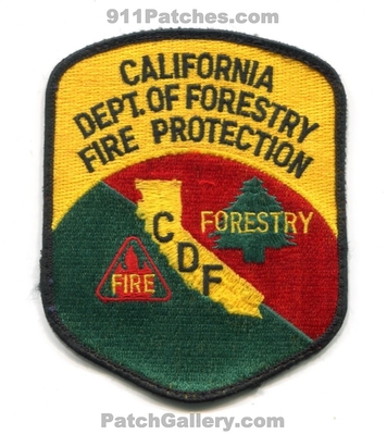 California Department of Forestry CDF Fire Protection Patch (California)
Scan By: PatchGallery.com
Keywords: dept. c.d.f. prot. forest wildfire wildland