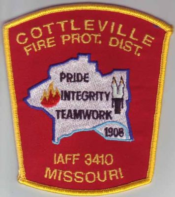 Cottleville Fire Prot Dist IAFF 3410 (Missouri)
Thanks to Dave Slade for this scan.
Keywords: protection district