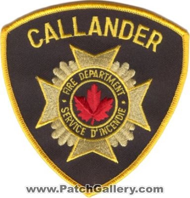 Callander Fire Department (Canada ON)
Thanks to zwpatch.ca for this scan.
