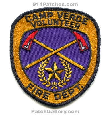 Camp Verde Volunteer Fire Department Patch (Arizona)
Scan By: PatchGallery.com
Keywords: vol. dept.
