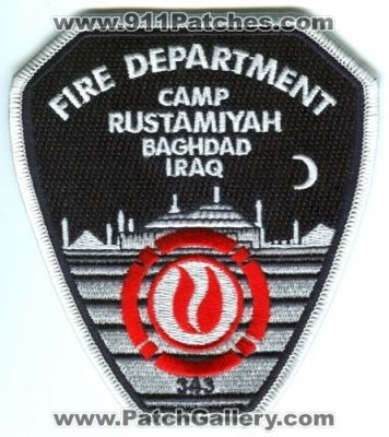 Camp Rustamiyah Fire Department (Iraq)
Scan By: PatchGallery.com
Keywords: dept. baghdad 343