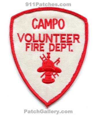 Campo Volunteer Fire Department Patch (Colorado)
[b]Scan From: Our Collection[/b]
Keywords: vol. dept.
