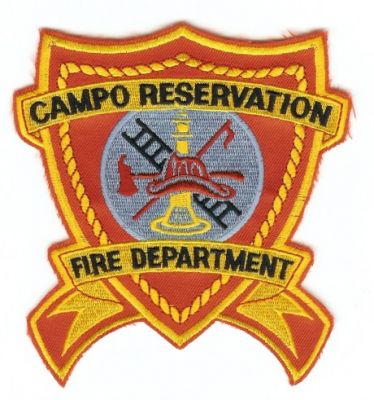Campo Reservation Fire Department
Thanks to PaulsFirePatches.com for this scan.
Keywords: california