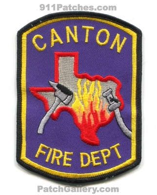 Canton Fire Department Patch (Texas)
Scan By: PatchGallery.com
Keywords: dept.