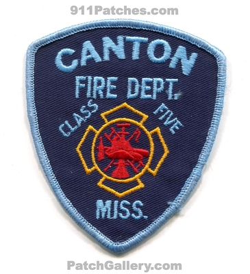 Canton Fire Department Class Five Patch (Mississippi)
Scan By: PatchGallery.com
Keywords: dept. 5 miss.