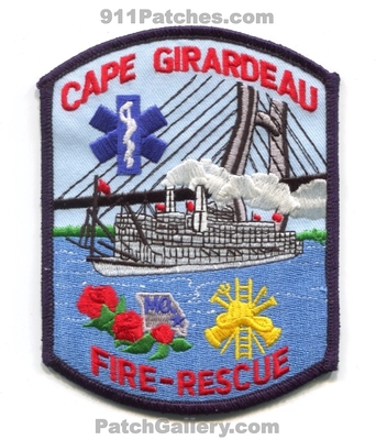 Cape Girardeau Fire Rescue Department Patch (Missouri)
Scan By: PatchGallery.com
Keywords: dept. mo.