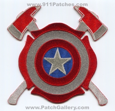 Captain America Fire Department Marvel Comics Patch (No State Affiliation)
Scan By: PatchGallery.com
[b]Patch Made By: 911Patches.com[/b]
Keywords: dept.