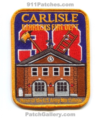 Carlisle Barracks Fire Department Station 38 US Army Military Patch (Pennsylvania)
Scan By: PatchGallery.com
Keywords: dept. home of the u.s. war college