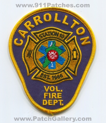 Carrollton Volunteer Fire Department Station 10 Patch (Virginia)
Scan By: PatchGallery.com
Keywords: vol. dept. est. 1966