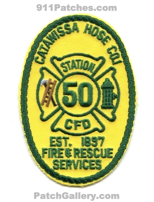 Catawissa Fire Department Hose Company 1 Station 50 Patch (Pennsylvania)
Scan By: PatchGallery.com
Keywords: dept. vfd co. number no. #1 & and rescue services est. 1897