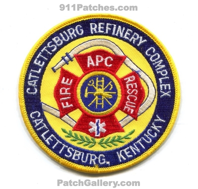 Catlettsburg Refinery Complex Fire Rescue Department Patch (Kentucky)
Scan By: PatchGallery.com
Keywords: oil gas petroleum industrial plant apc dept. ert emergency response team hazmat haz-mat