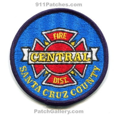 Central Fire District Santa Cruz County Patch (California)
Scan By: PatchGallery.com
Keywords: dist. co. department dept.