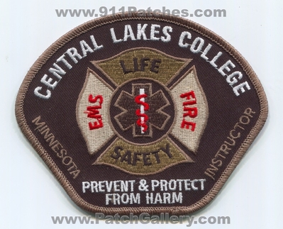 Central Lakes College Fire EMS Life Safety Instructor Patch (Minnesota)
Scan By: PatchGallery.com
Keywords: academy school department dept. prevent and & protect from harm