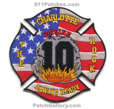 Charlotte Fire Department Engine 10 Patch (North Carolina)
Scan By: PatchGallery.com
Keywords: dept. cfd company co. station the rock always ready