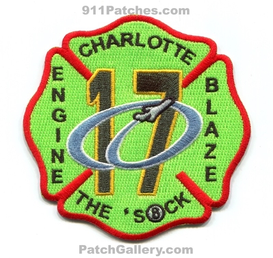 Charlotte Fire Department Station 17 Patch (North Carolina)
Scan By: PatchGallery.com
[b]Patch Made By: 911Patches.com[/b]
Keywords: Dept. CFD C.F.D. Engine Blaze Company Co. ARFF A.R.F.F. Aircraft Airport Rescue Firefighter Firefighting CFR C.F.R. Crash The Sock