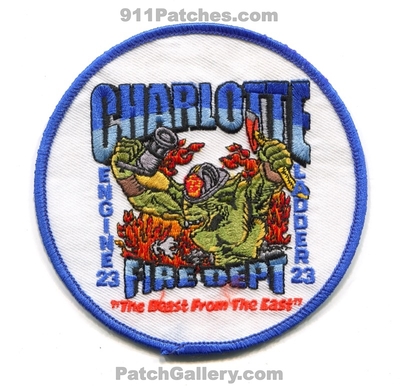 Charlotte Fire Department Station 23 Patch (North Carolina)
Scan By: PatchGallery.com
Keywords: dept. cfd company co. engine ladder truck the beast from the east