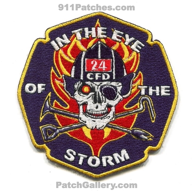 Charlotte Fire Department Station 24 Patch (North Carolina)
Scan By: PatchGallery.com
Keywords: dept. cfd company co. in the eye of the storm skull