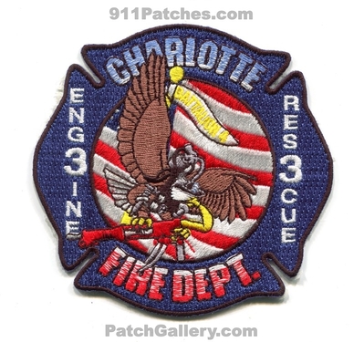 Charlotte Fire Department Station 3 Patch (North Carolina)
Scan By: PatchGallery.com
Keywords: dept. cfd company co. engine eng3ine rescue res3cue battalion chief 4