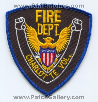 Charlotte Volunteer Fire Department Patch (UNKNOWN STATE)
Scan By: PatchGallery.com
Keywords: vol. dept.